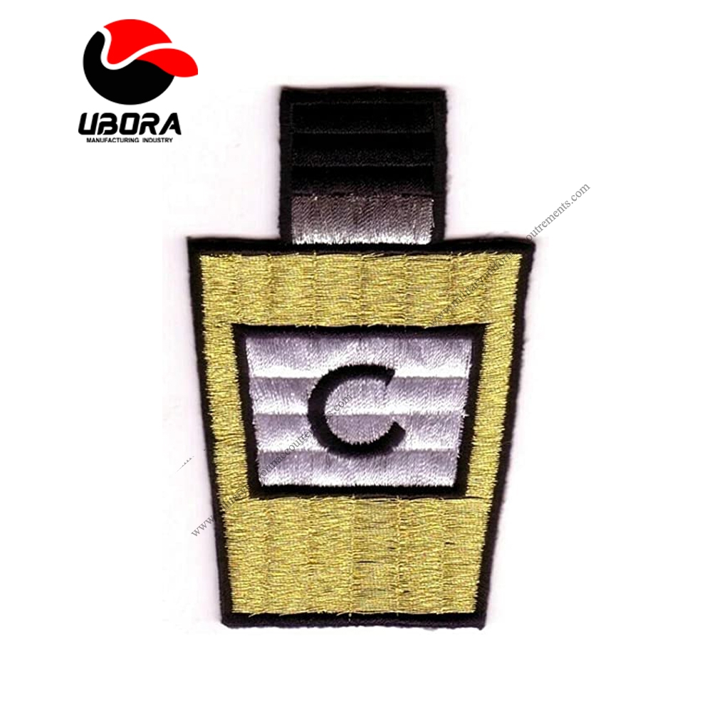 Spk Art Metallic Gold Black LetterC Perfume Bottle Embroidery Applique Iron On Patch, Sew on Patches